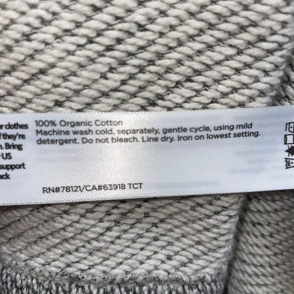 Eileen Fisher XL Organic Cotton Gray Open Front Woven Jacket - Picture 7 of 7